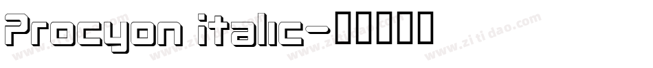 Procyon Italic字体转换